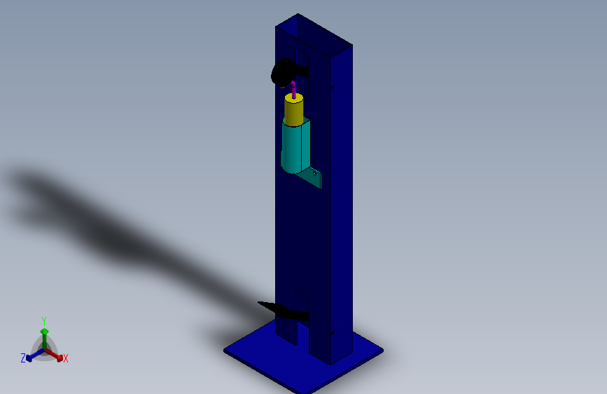 SolidWorks 中的脚踏式免洗手消毒液2