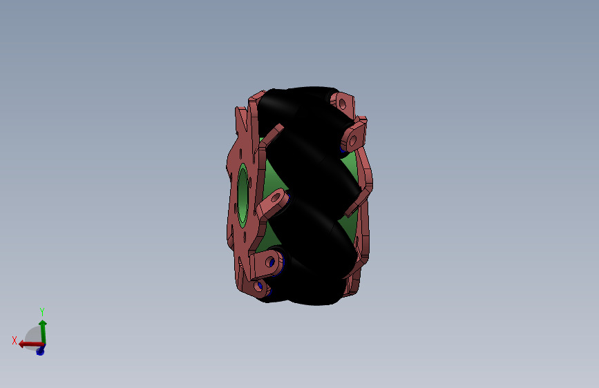 SolidWorks 中的麦克纳姆轮
