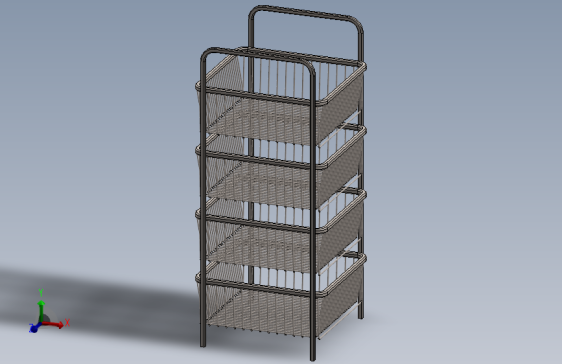 SOLIDWORKS 中的蔬菜架
