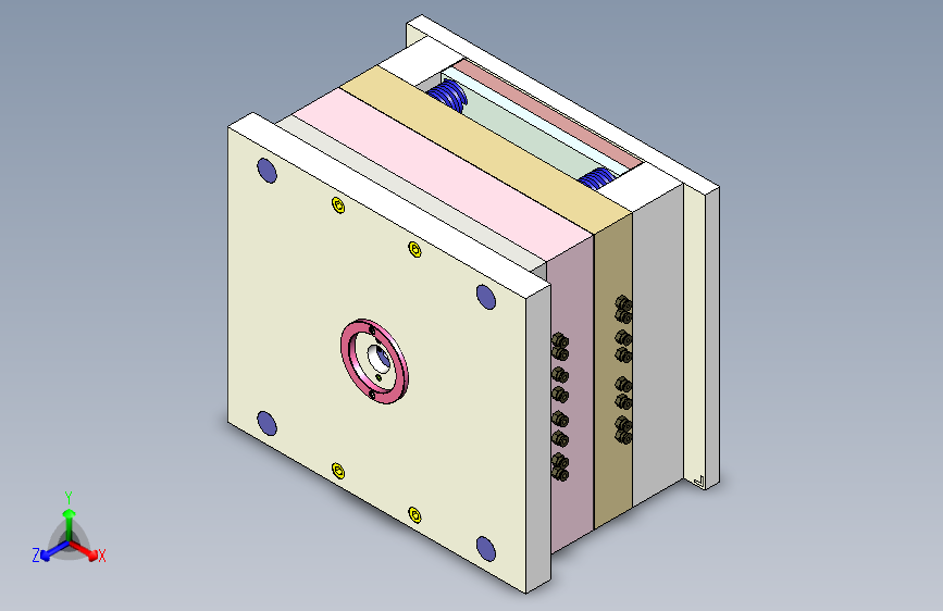 风扇叶片注塑模具设计三维+CAD+说明书 主视图
