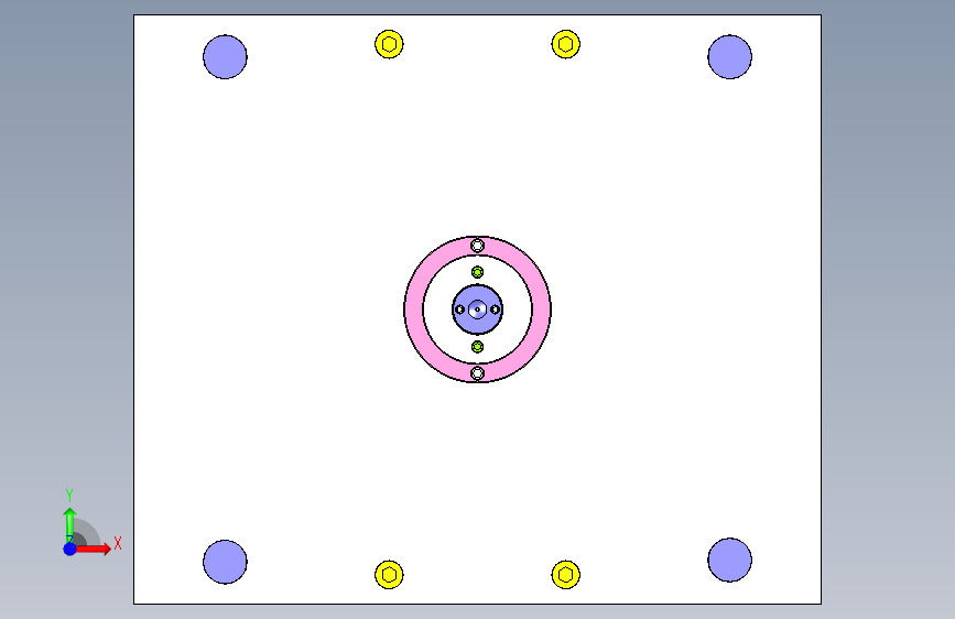 风扇叶片注塑模具设计三维+CAD+说明书 正面视图