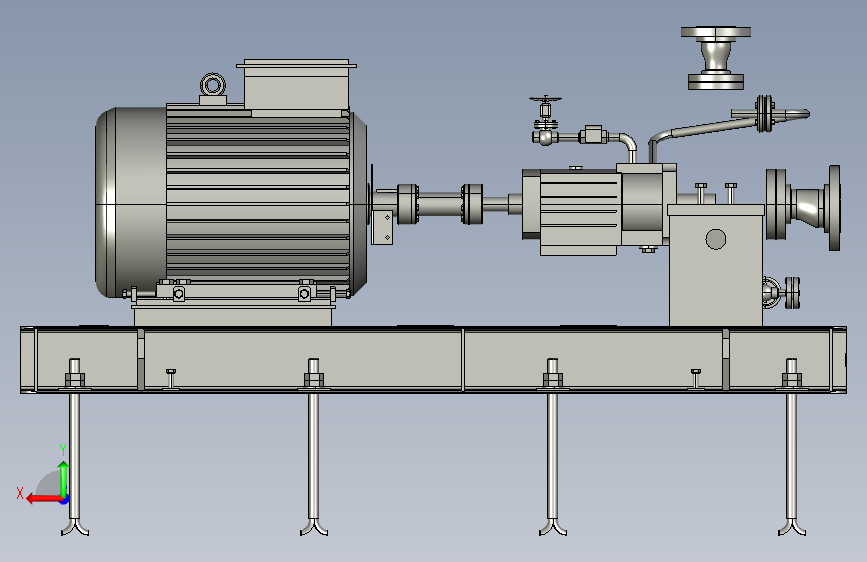 高温高压离心泵化工流程泵洗油泵高压泵三维Stp