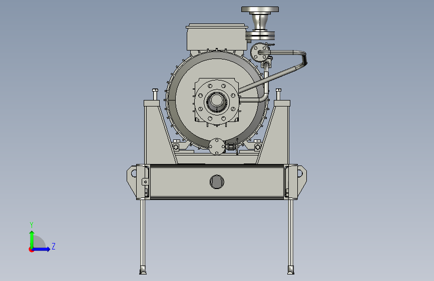 高温高压离心泵化工流程泵洗油泵高压泵三维Stp