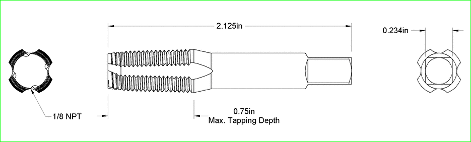锥形右管螺纹丝锥