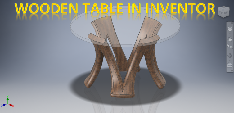 Inventor 中的木桌