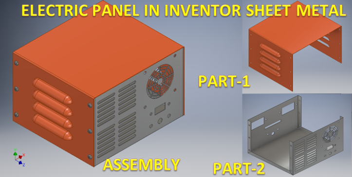 Autodesk Inventor 钣金中的电子配电盘盒