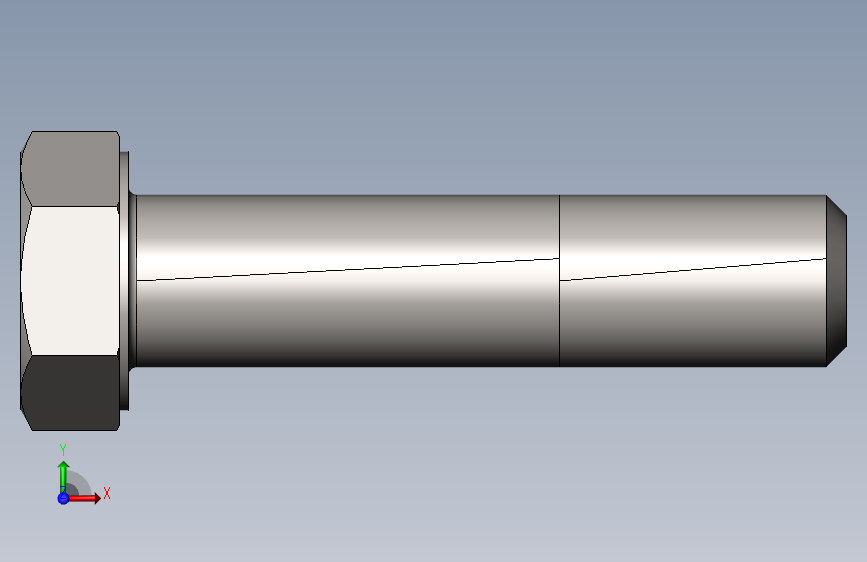 GB/T5780-2000六角头螺栓C级M12×50 正面视图