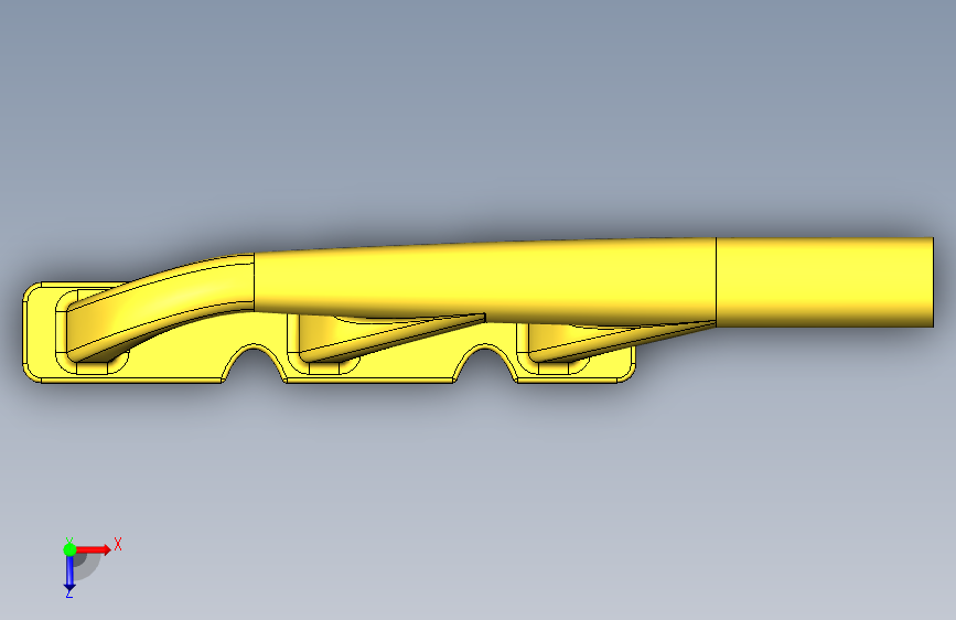 Autodesk Inventor 教程排气歧管 俯视图