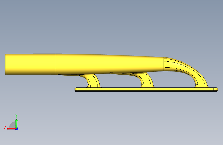 Autodesk Inventor 教程排气歧管 背面视图