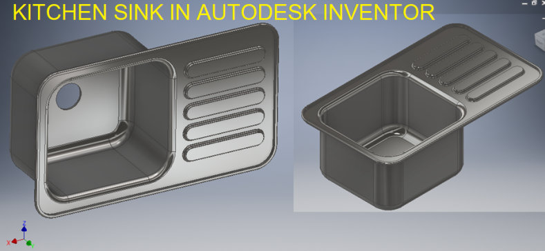 Autodesk Inventor 中的厨房水槽
