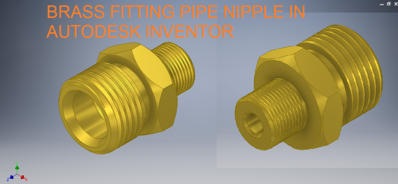 Autodesk Inventor 中的黄铜配件