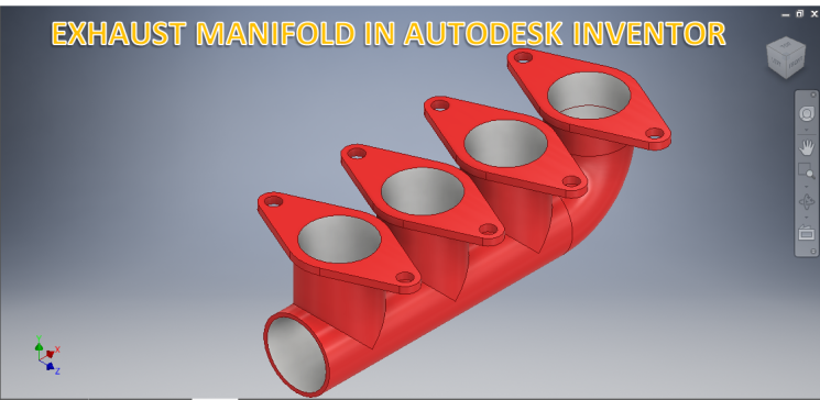 Autodesk Inventor 中的排气歧管