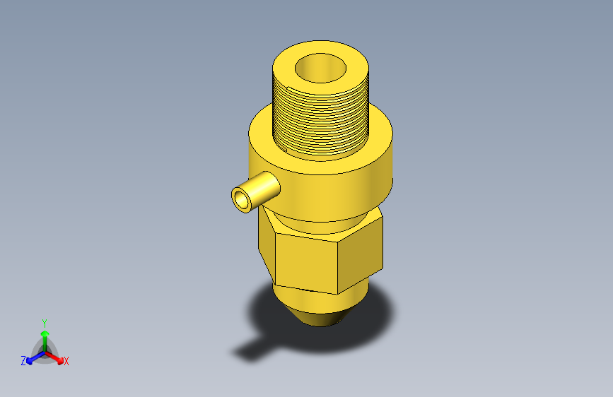 Autodesk Inventor 中的喷嘴 主视图
