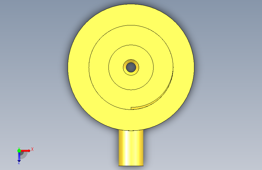 Autodesk Inventor 中的喷嘴 俯视图