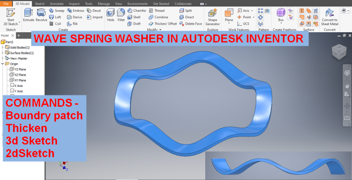 Autodesk Inventor 中的波形弹簧垫圈