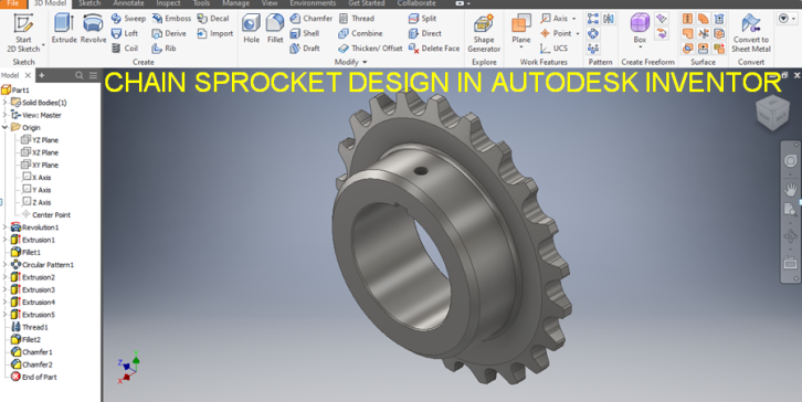Autodesk Inventor 中的链轮设计