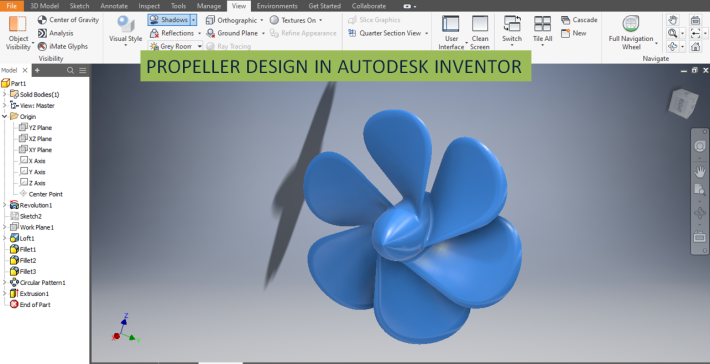 Autodesk Inventor 中的螺旋桨设计