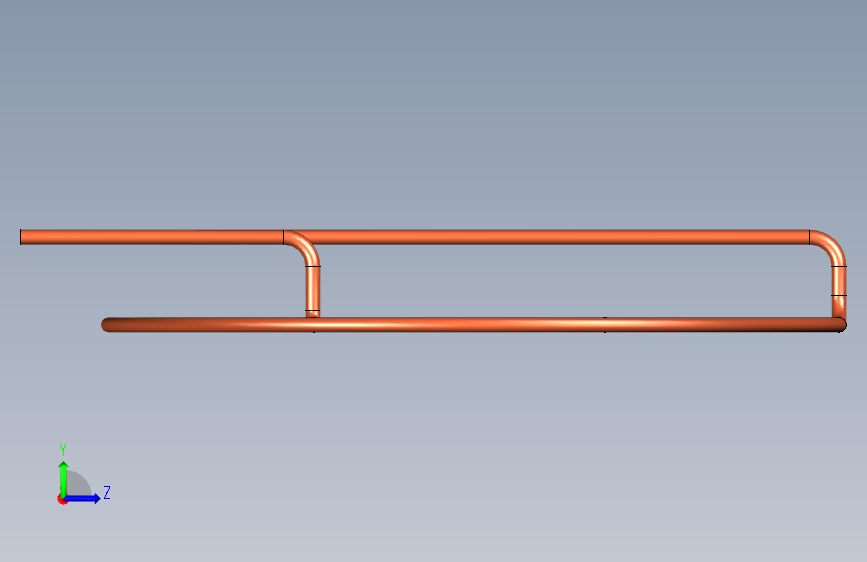 Autodesk Inventor 中的螺旋线圈 左侧视图
