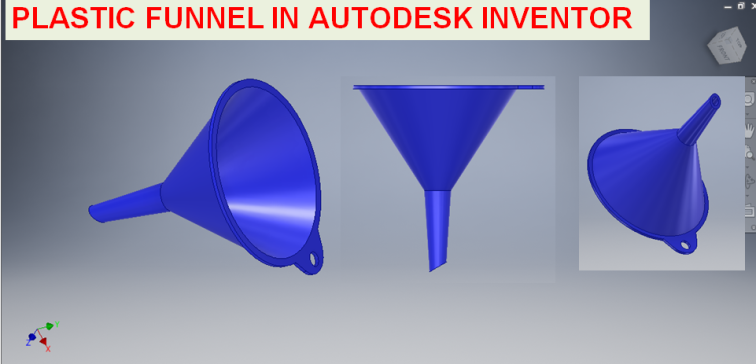Autodesk Inventor 中的塑料漏斗