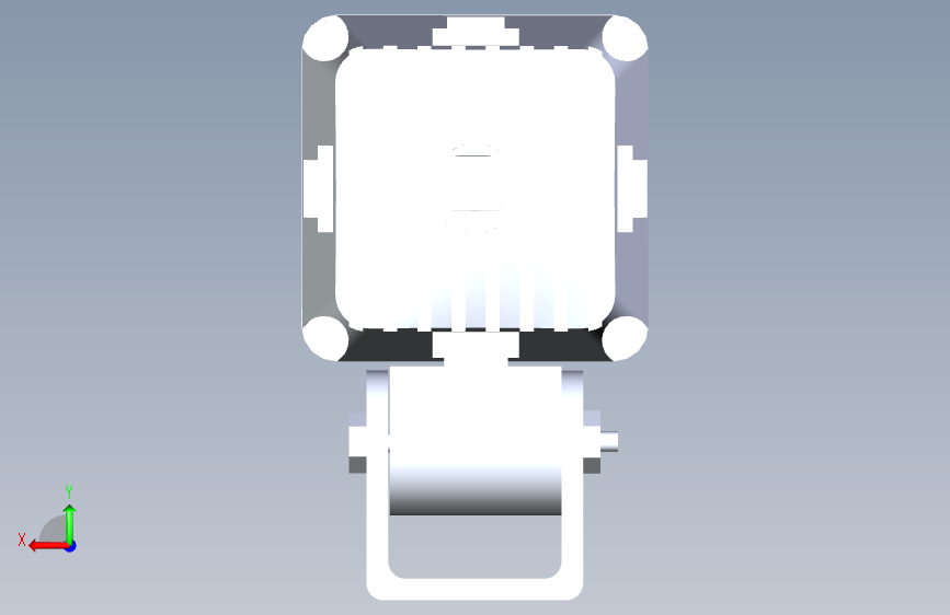 10瓦LED发光器- 225 '点光束- 9-48VDC - 900流明- UL认证-螺柱安装防爆 背面视图