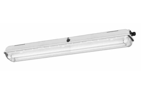 36W防爆荧光灯具- (2) 4' 18W灯- 220-240V交流电- ATEX-IECEx防爆