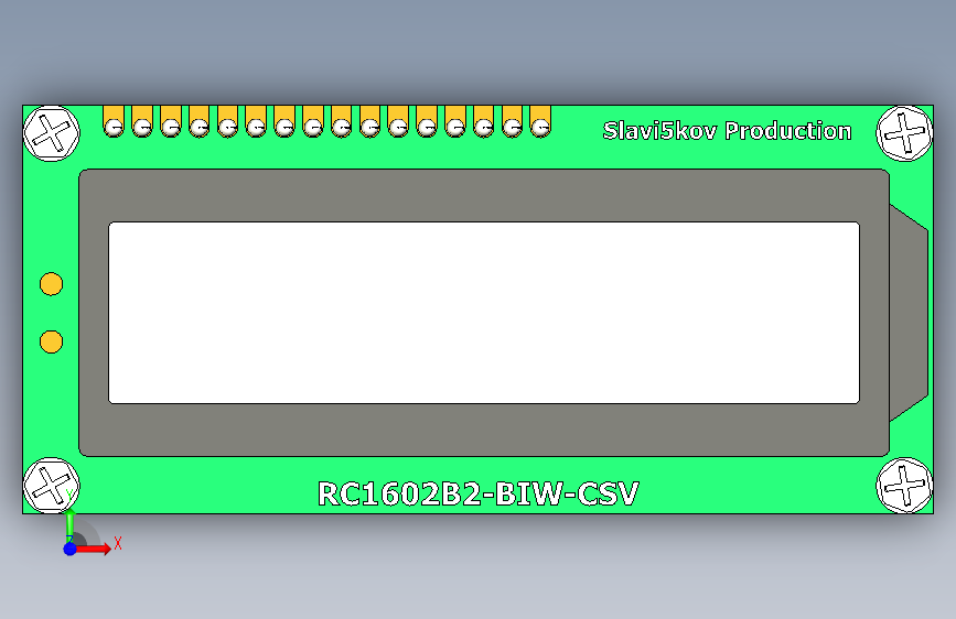 液晶屏16x2 正面视图