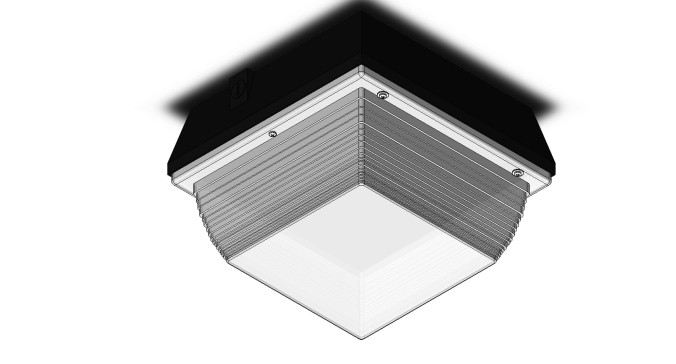 90瓦传统LED顶灯-取代400瓦金属卤化物灯- 120-277V AC - IP65
