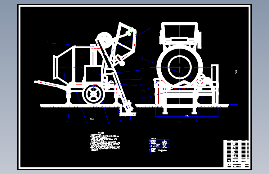 JZ型混凝土搅拌机总体及提升部分设计(cad+说明书)