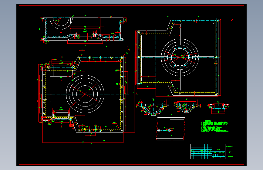 S0175-LH9-900拉丝机卷筒机构设计(cad+说明书) 主视图