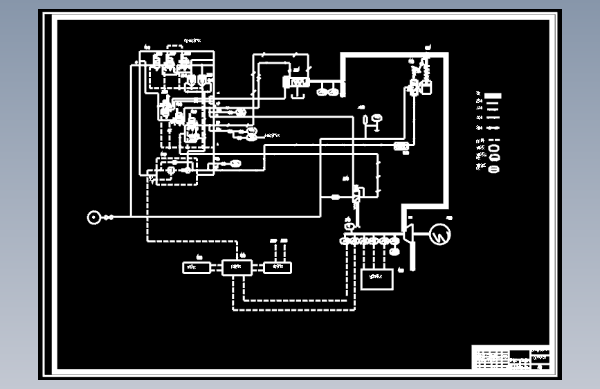 S0186-NS型凝汽式汽轮机调节系统的设计(cad+说明书) 主视图