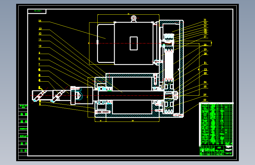 S0187-P65F上箱体缸体粗镗孔专机主轴箱设计(cad+说明书) 主视图