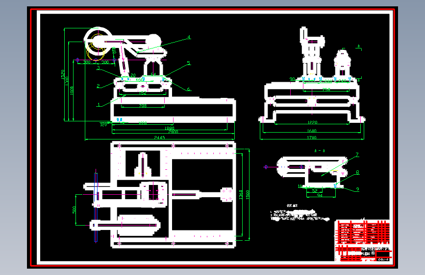 S1205-棒料切割机(cad+说明书)