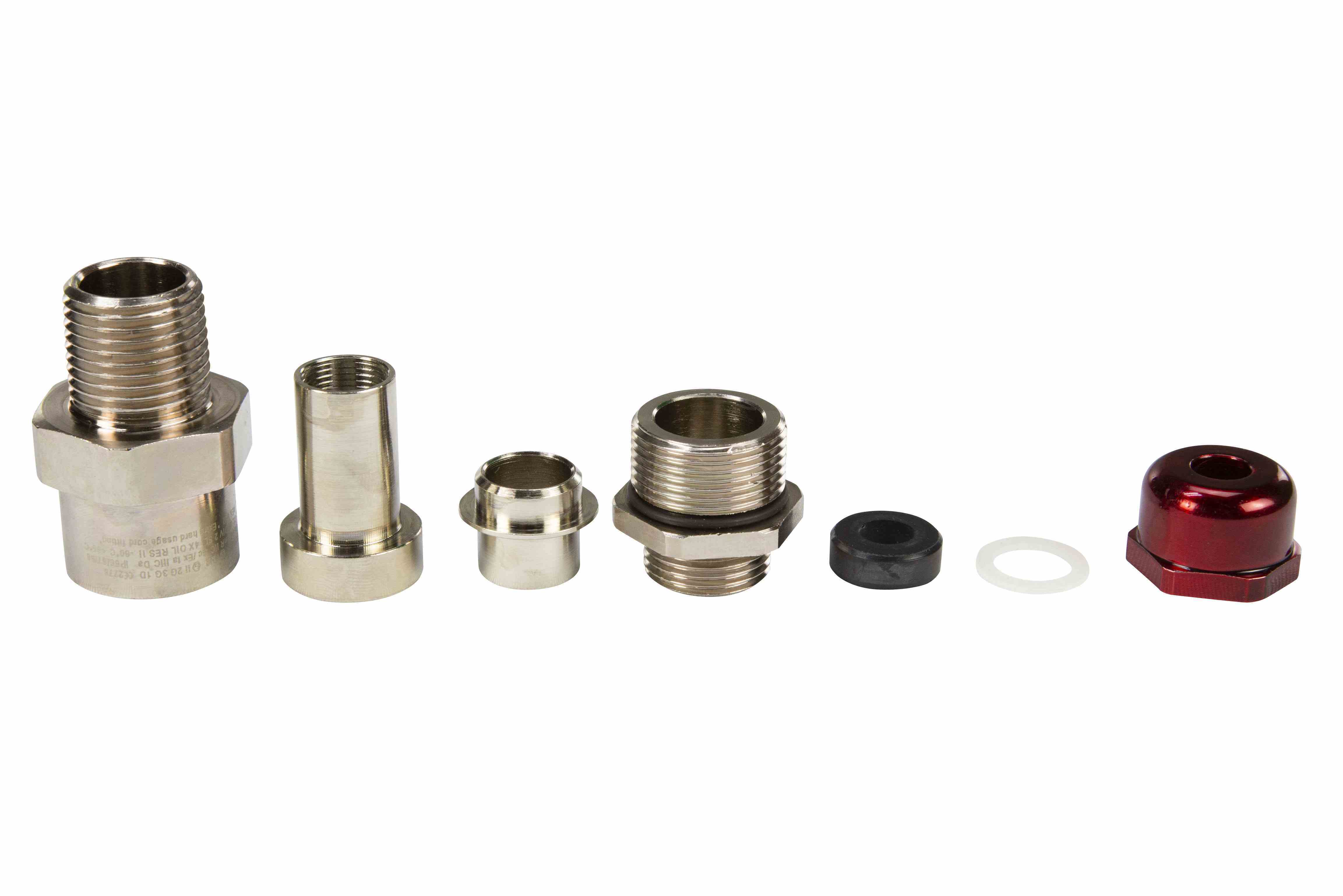 防爆电缆压盖- 3-4 NPT -镀镍黄铜- ATEX额定值-N4X - 0.44-0.78 电缆外径
