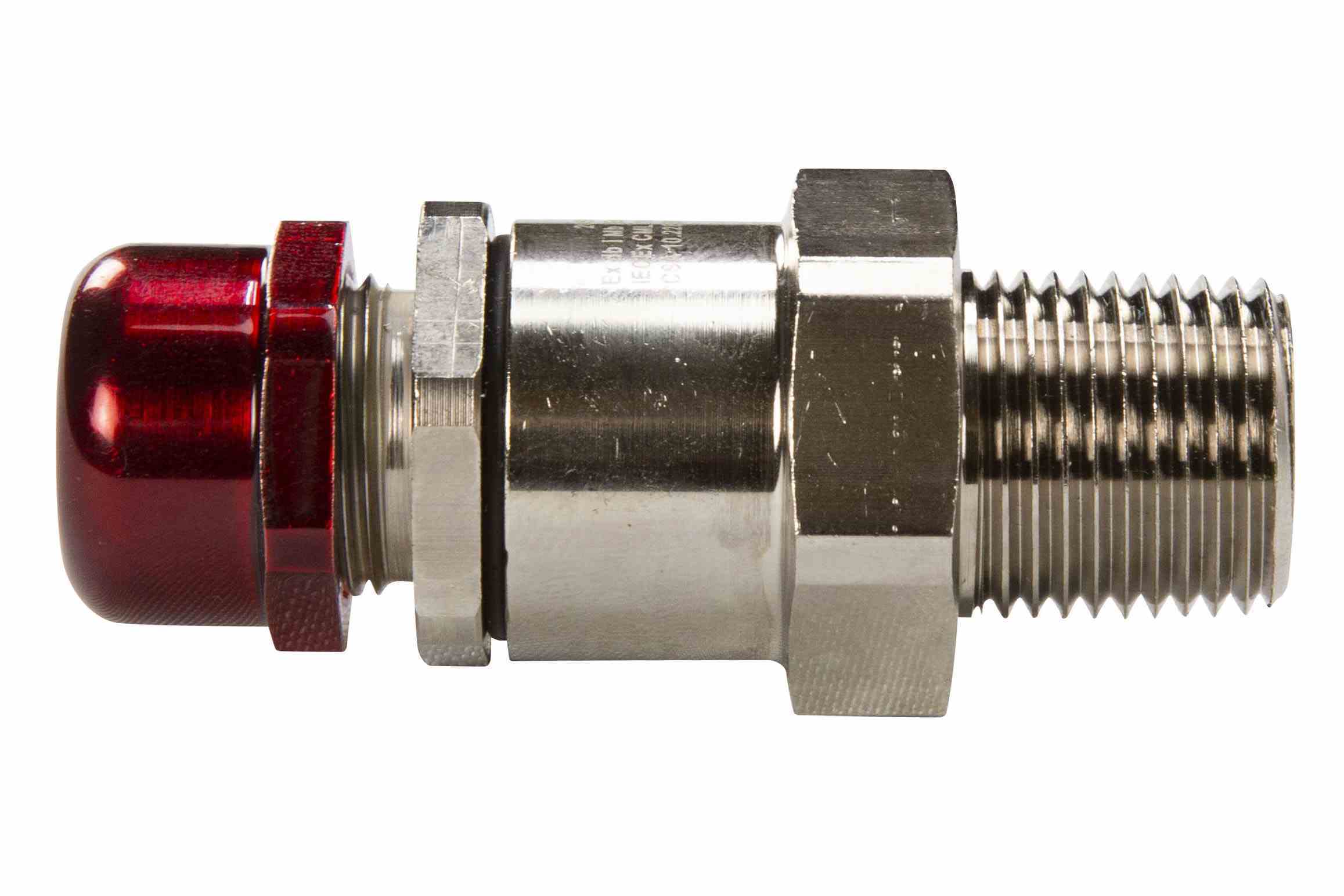 防爆电缆压盖,1-1-2 NPT,镀镍黄铜,0.87-1.26 外径,C1D1 ATEX IEC Ex N4X