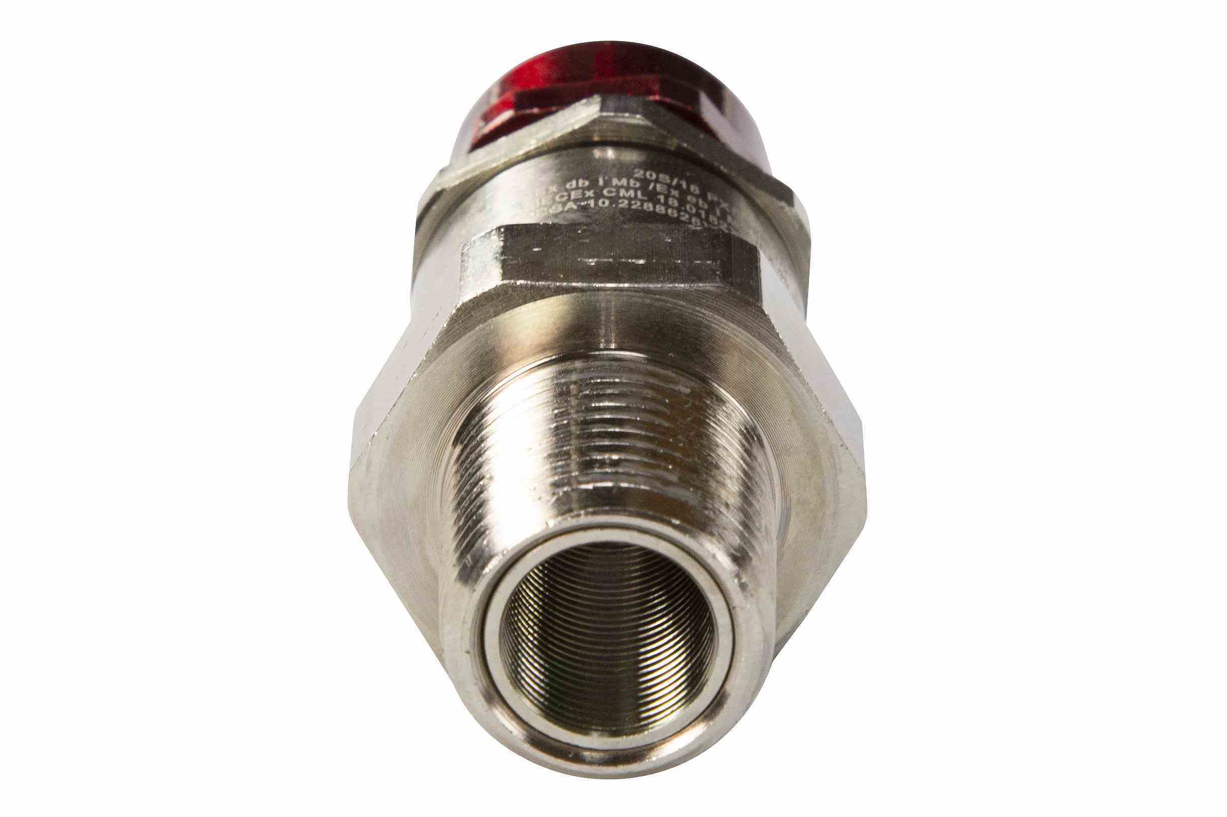 防爆电缆压盖,1-1-2 NPT,镀镍黄铜,0.87-1.26 外径,C1D1 ATEX IEC Ex N4X