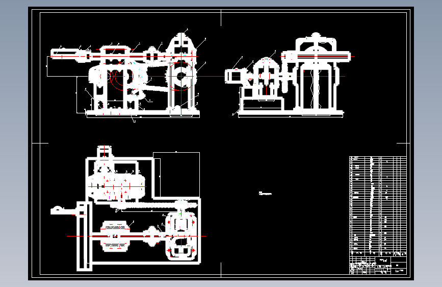 S1741-车梁加工用翻转台的设计(cad+说明书) 主视图