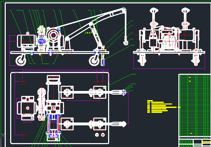 S1945-高层建筑外墙清洗机---升降机部分的设计(cad+说明书)
