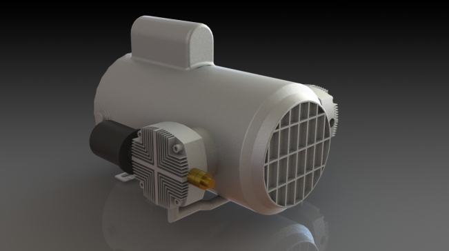 小型1-2hp真空泵的非常粗略的模型GAST 4VSF-10-M450X