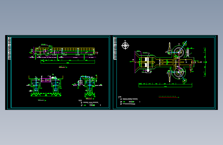 T0651-某污水厂细格栅及旋流沉砂池平面图剖面图