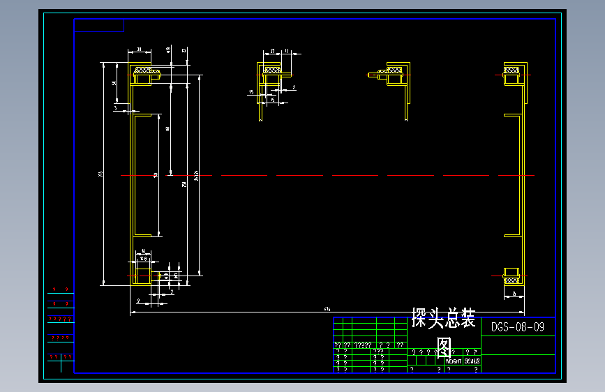 T0741-DGS2000cc提升机cad 主视图