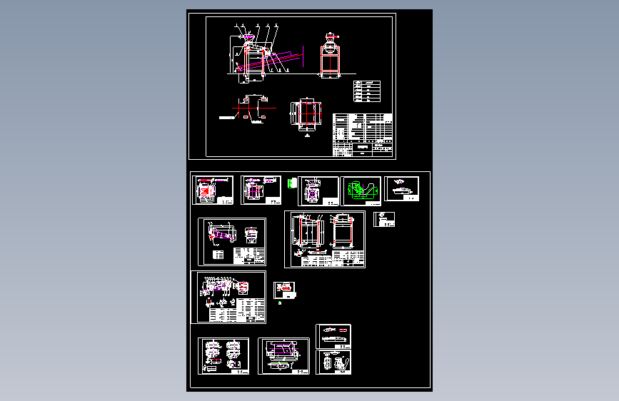 T0782-仓下振动给料机整套图