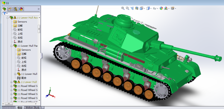 二战德军坦克模型