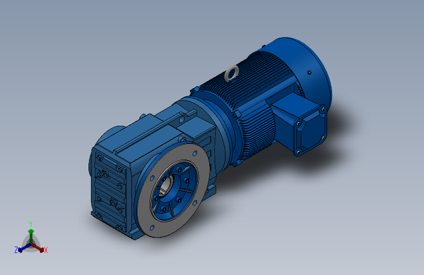 KAF47轴输入的螺旋锥齿轮减速机KAF47-Y0.55-4P-85.12-M1-0°-A