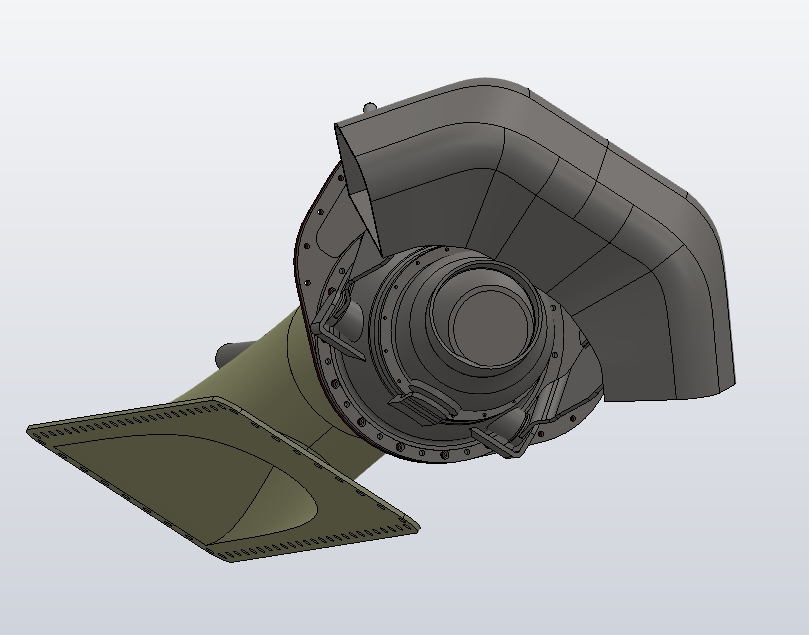 船舶喷水推进器3D图纸