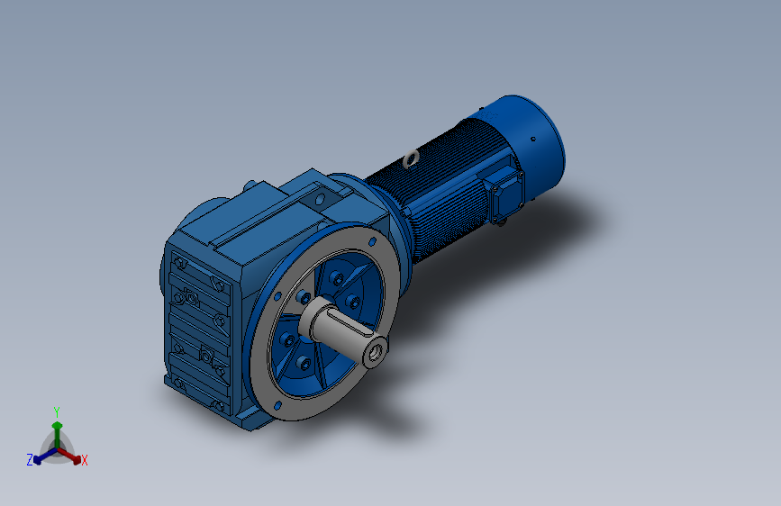 KF77法兰轴伸式安装螺旋锥齿轮减速机KF77-YBE0.25-6P-135.28-M1-0°-A