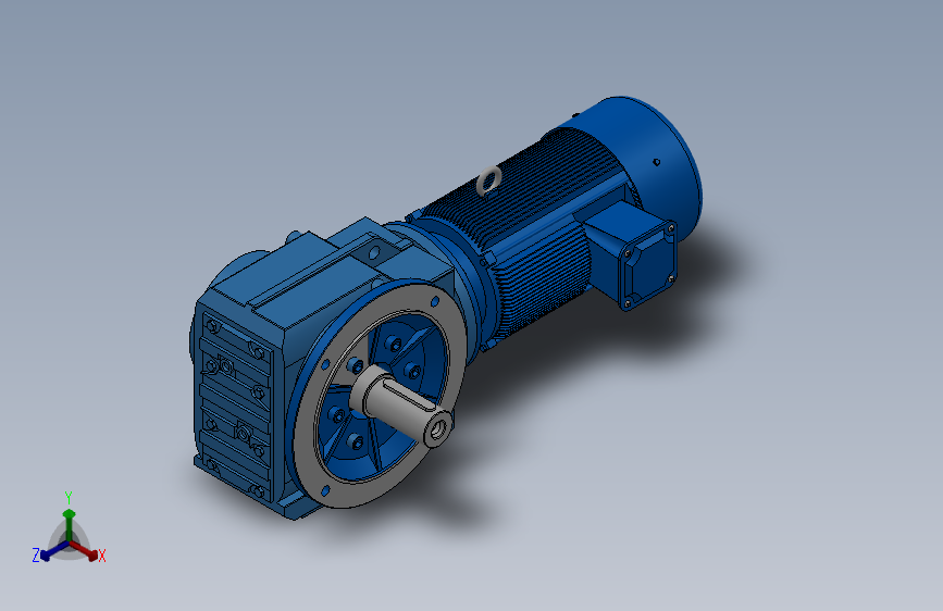 KF77法兰轴伸式安装螺旋锥齿轮减速机KF77-YV1.1-6P-135.28-M1-0°-A