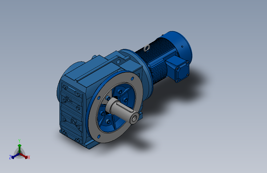KF87法兰轴伸式安装螺旋锥齿轮减速机KF87-YV0.55-6P-174.99-M1-0°-A