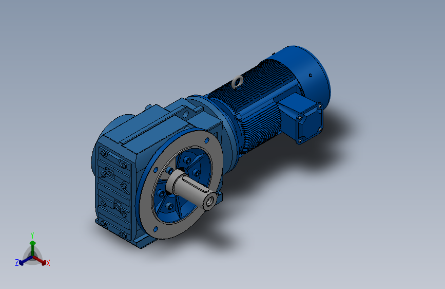 KF87法兰轴伸式安装螺旋锥齿轮减速机KF87-YV2.2-4P-126.68-M1-0°-A