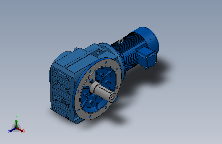 KF97法兰轴伸式安装螺旋锥齿轮减速机KF97-YV2.2-4P-140.28-M1-0°-A