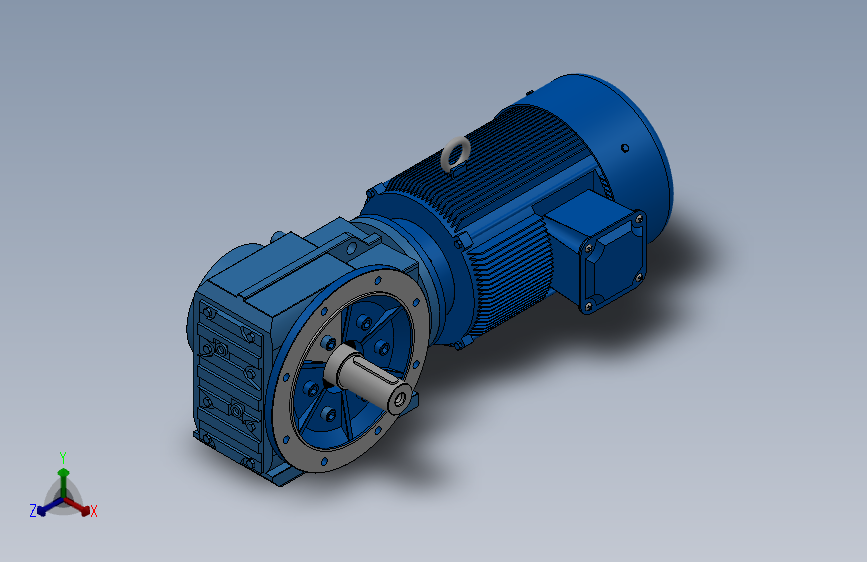KF97法兰轴伸式安装螺旋锥齿轮减速机KF97-YV22-4P-22.37-M1-0°-A